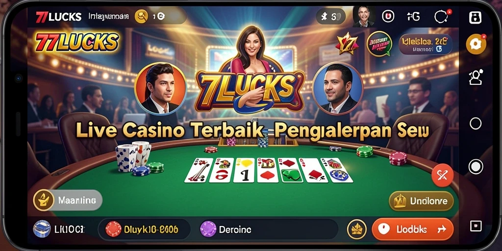 Tampilan gameplay seru dan interaktif di 77LUCKS Live Casino.