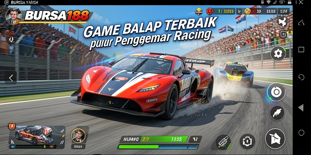 Tampilan gameplay Racing BURSA188 dengan grafik yang realistis.
