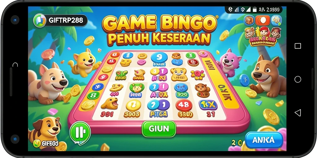 Tampilan gameplay Bingo yang seru di GIFTRP288.