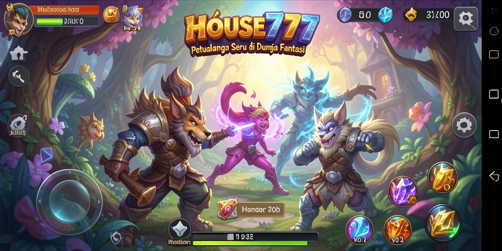Tangkapan layar utama dari gameplay HOUSE777 yang menunjukkan petualangan menakjubkan.