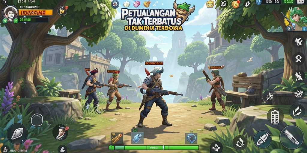 Tampilan gameplay IDAGAME menampilkan eksplorasi dunia terbuka yang luar biasa.