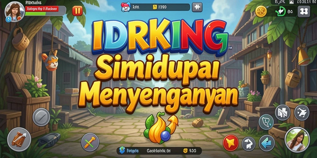 Tampilan gameplay IDRKING yang menawan dan penuh kegiatan.