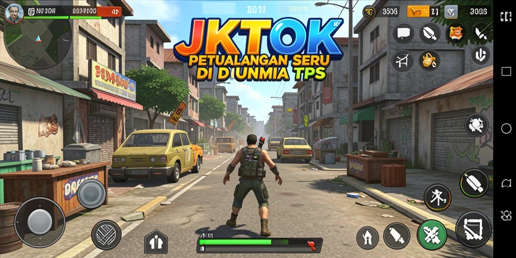 Screenshot JKTOK menunjukkan aksi intens dalam gameplay TPS.