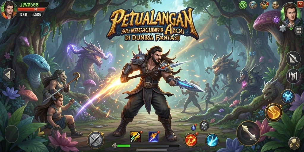 Tampilan utama gameplay JV88 menampilkan aksi pertarungan yang seru.