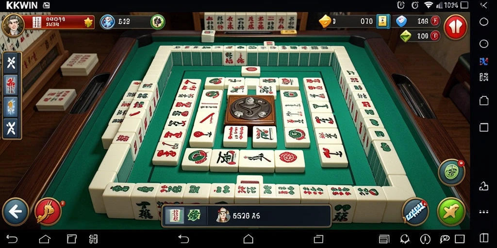 Tampilan menarik dari gameplay Mahjong di KKWIN.