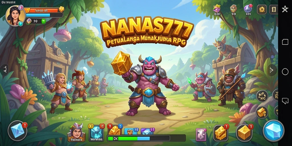 Tampilan mendebarkan dari gameplay RPG di NANAS777.