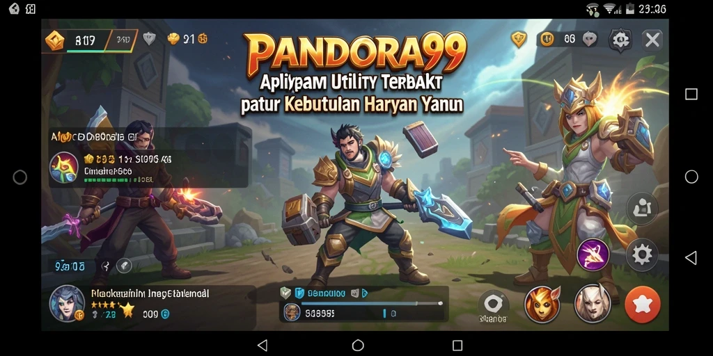Tampilan antarmuka aplikasi PANDORA99 yang sederhana dan berfungsi.
