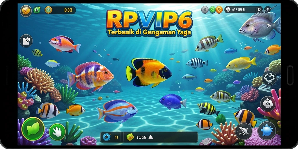 Tampilan gameplay seru dari RPVIP6 menangkap aksi tembak ikan.