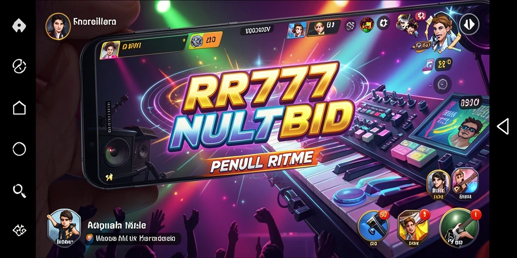Tampilan gameplay seru dari RR777 yang penuh warna.