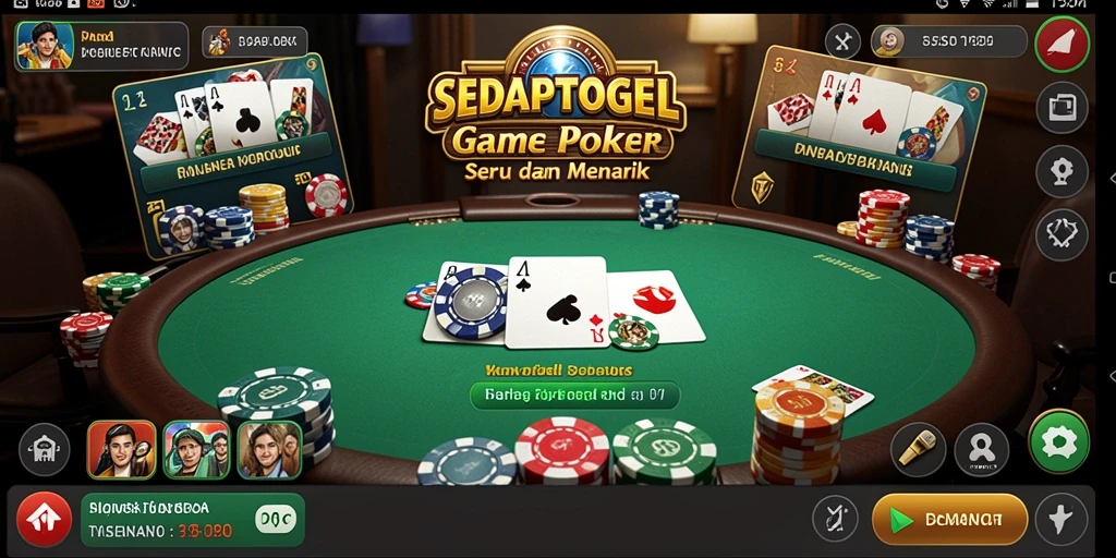 Tampilan gameplay poker yang menarik di SEDAPTOGEL.