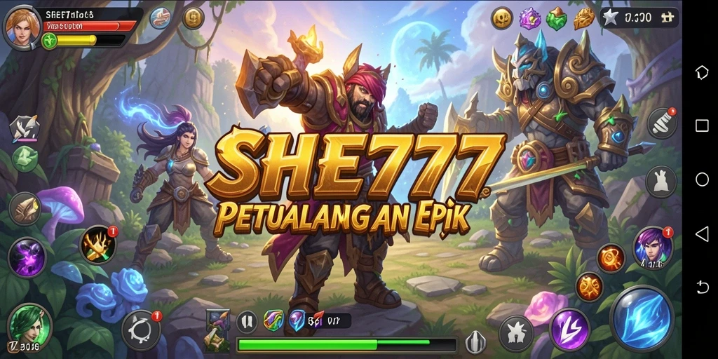 Tampilan menarik dari gameplay RPG di SHE777.