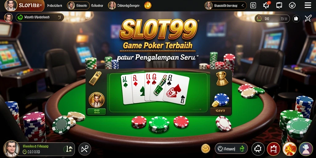 Tampilan gameplay Poker yang menarik dalam SLOT99.