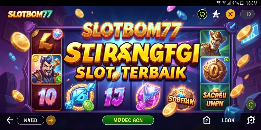 Tampilan gameplay SLOTBOM77 yang mendebarkan dan penuh aksi.