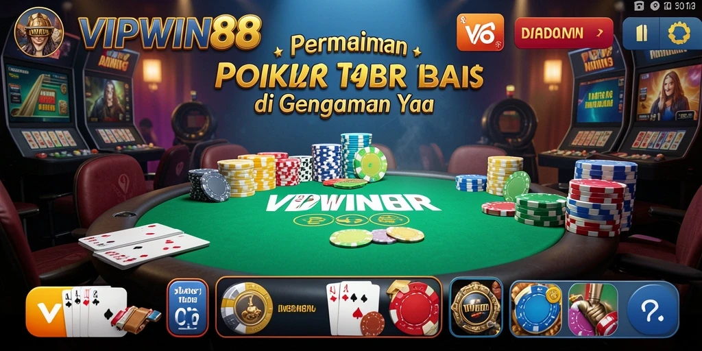 Gameplay menarik dalam aplikasi Poker VIPWIN88 yang menonjol.